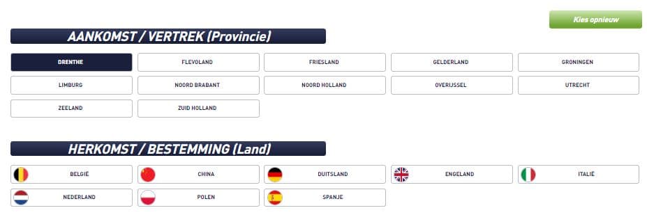 selectiemogelijkheden
