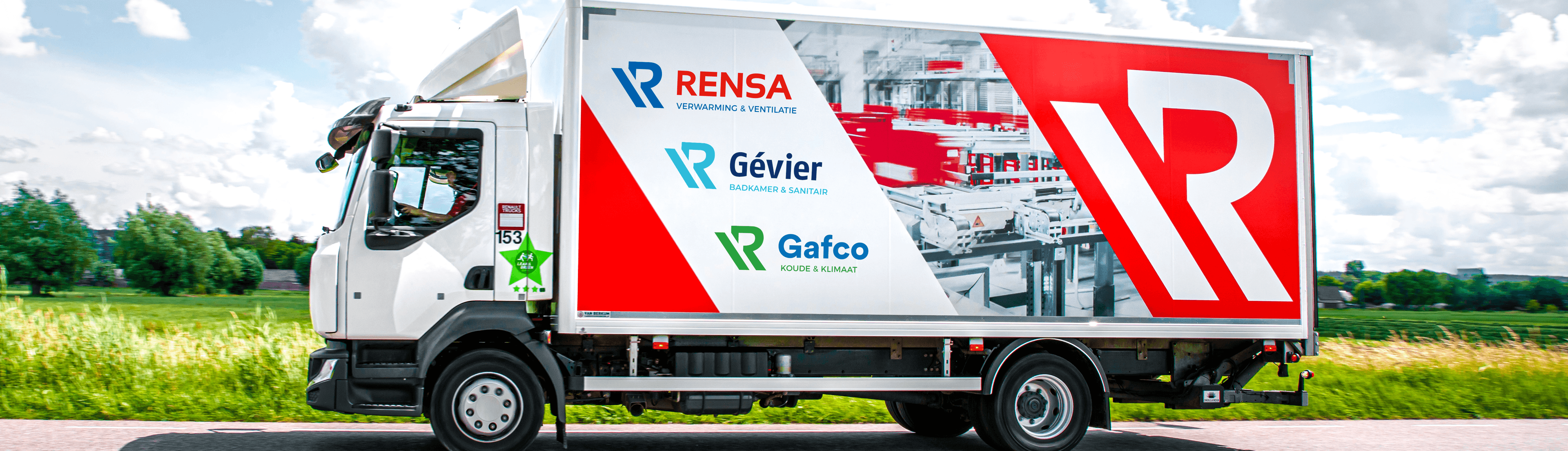 Rensa vrachtwagen banner