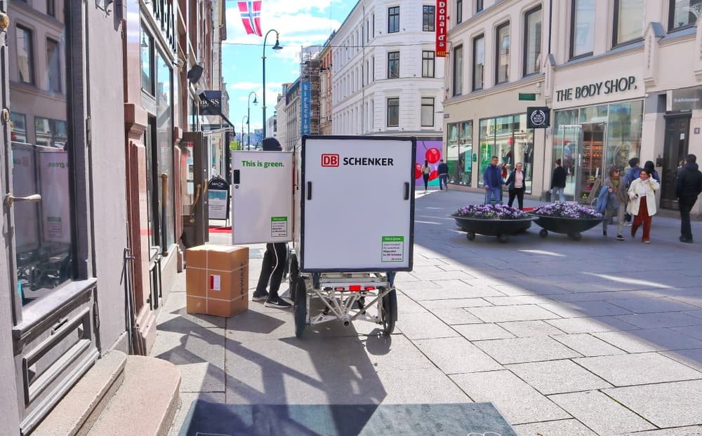 Oslo,,Norway,-05-13-2019:,Db,Schenker,Electric,Delivery,Cargo,Bike,In
