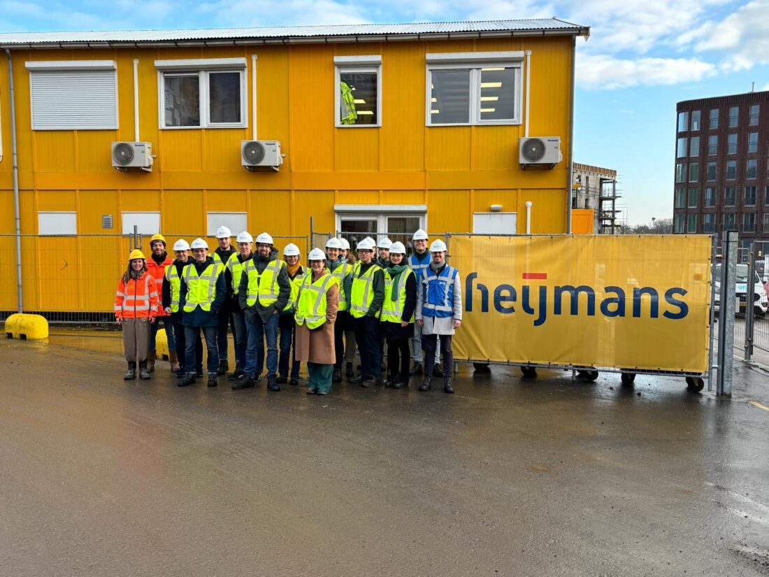 Topsector Logistiek en Ministerie van I&W bezoeken bouwlocatie van Heijmans in Utrecht